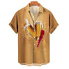 Printed Short Sleeve Shirt Men Hawaii